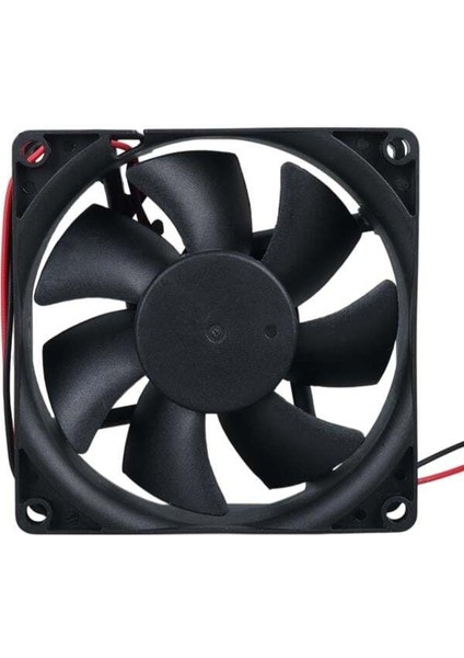 Class CF-241 DC12V 80X80X25MM Aksiyel Fan - 20CM Siyah-Kırmızı Güç Kablolu fiyatları