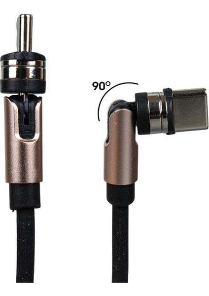 Powermaster PM-25906 Siyah 3in1 (Type C- Lightning- Micro Usb) Manyetik Uç Taşınabilir Şarj Kablosu fiyatları