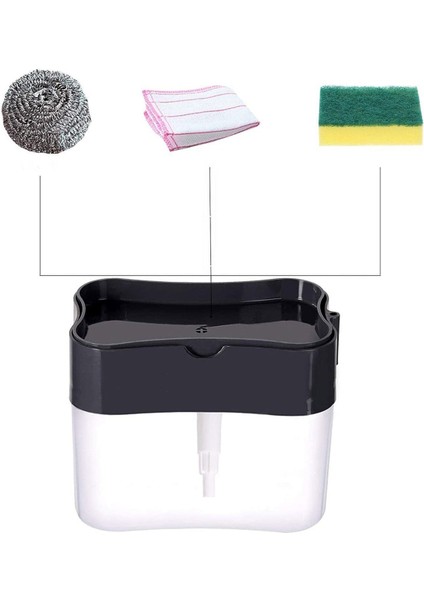 Iki Parçalı Süngerli Sıvı Deterjan Dispenser Kutusu Beyaz fırsatları