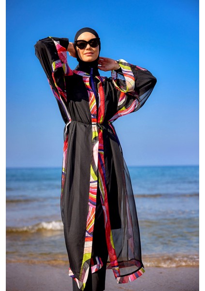 Siyah Kimono – Tesettür Plaj Kimonosu | Fonksiyonel, Hafif ve Tam Boy Tasarım P2514 fiyatları