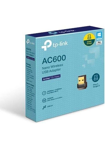 Tp-Link Archer T2U Nano AC600 600 Mbps USB Wireless Adaptör fiyatları
