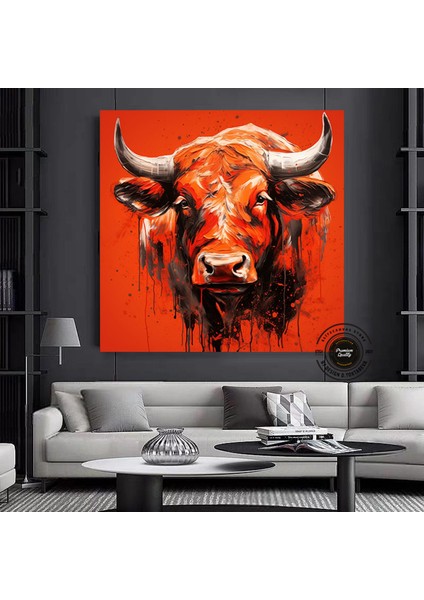 Geyik Kanvası, Geyik Portresi, Rustik Doğa Temalı Duvar Sanatı, Asılmaya Hazır