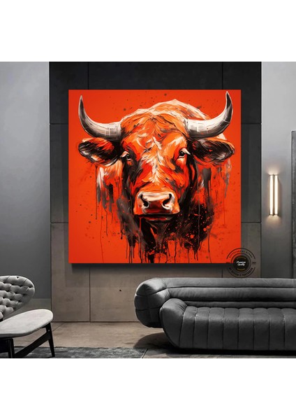 Geyik Kanvası, Geyik Portresi, Rustik Doğa Temalı Duvar Sanatı, Asılmaya Hazır modelleri