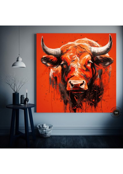 Geyik Kanvası, Geyik Portresi, Rustik Doğa Temalı Duvar Sanatı, Asılmaya Hazır fırsatları