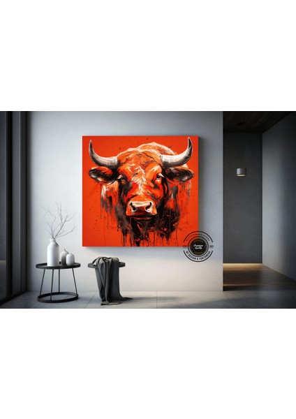 Geyik Kanvası, Geyik Portresi, Rustik Doğa Temalı Duvar Sanatı, Asılmaya Hazır indirimleri