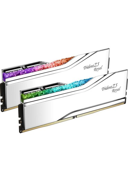 Gskıll 96GB (2X48GB) Trident Z5 Royal Silver Rgb Ddr5 6400MHZ CL32 1.35V Dual Kit Ram
