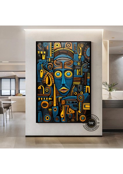 Aslan Soyut Kanvası, Siyah & Altın Aslan, Şık Duvar Dekoru indirimleri