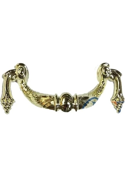 Dekoratif Zamak Üzümlü Kulp - 64MM, Sarı, 100 Adet