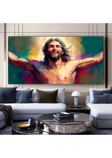 Afrikalı Kadın Renkli Soyut Poster / Kanvas Duvar Dekoru / Asılmaya Hazır