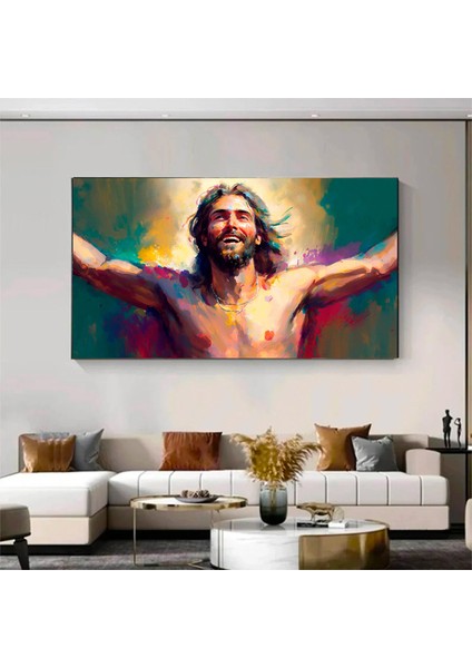 Afrikalı Kadın Renkli Soyut Poster / Kanvas Duvar Dekoru / Asılmaya Hazır fırsatları