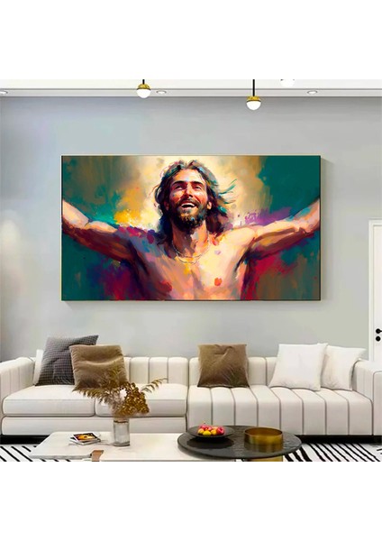 Afrikalı Kadın Renkli Soyut Poster / Kanvas Duvar Dekoru / Asılmaya Hazır