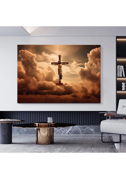 Modern Soyut Insan Portresi Kanvası, Renkli Yüz Baskısı