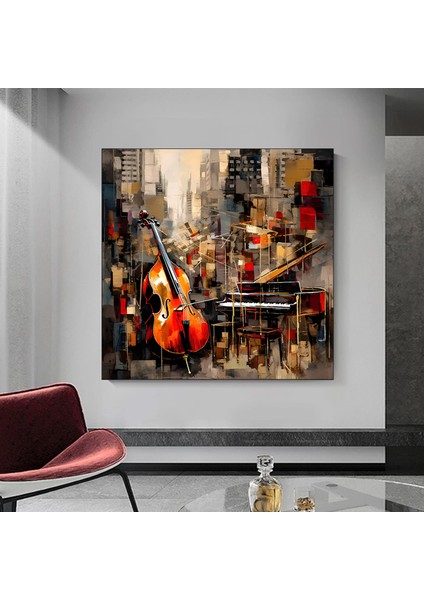 Kaplan ve Leopar Temalı Renkli Hayvan Sanatı, Asılmaya Hazır Duvar Tablosu