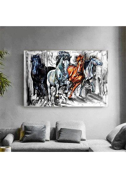 Yağlıboya Renkli Ağaç Kanvas Tablosu modelleri