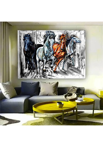 Yağlıboya Renkli Ağaç Kanvas Tablosu indirimleri