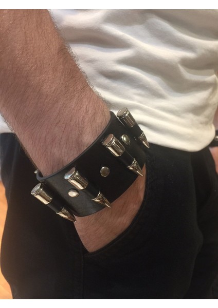 Mermi Detaylı Bileklik