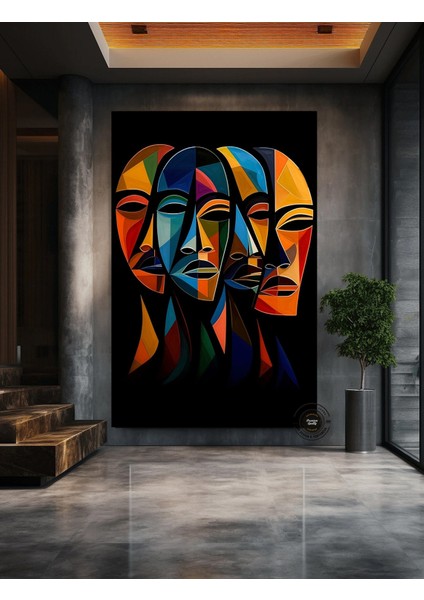 Afrikalı Çocuk Kanvas Tablosu, Afrika Kabile Kültürü Temalı Sanat