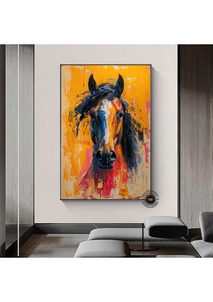 Renkli Maymun Baskısı, Graffiti Tarzı Kanvas, Soyut Yüz Posteri