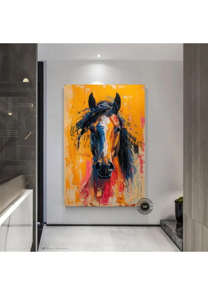 Renkli Maymun Baskısı, Graffiti Tarzı Kanvas, Soyut Yüz Posteri