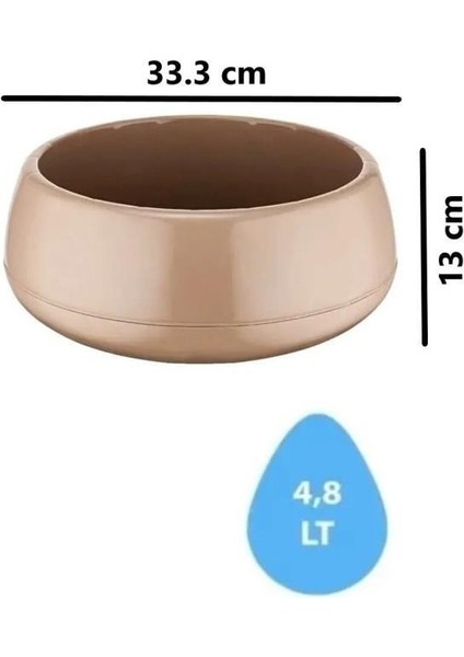 So-Eas3 Elvan Arajman Sukulent Kaktüs Saksı 4.8 Lt Mocha 6 Adet fiyatları