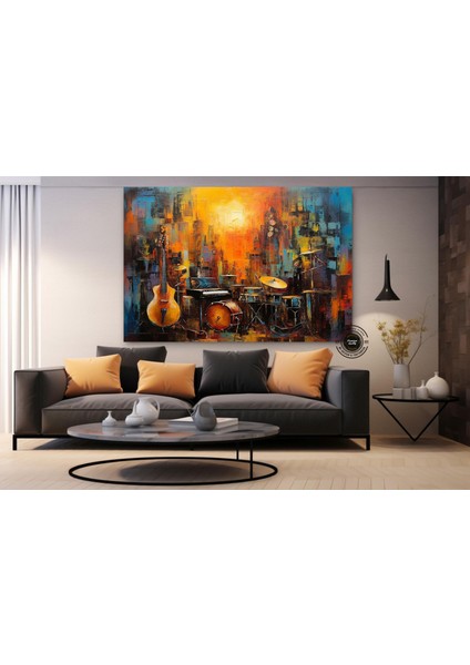 Psikedelik Beyin Patlaması Adam Tablosu – Renkli Soyut Psikedelik Kanvas