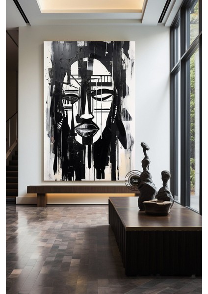 Afrika Duvar Sembolleri; Afrika Kanvas Tablo; Afrika Kültürü Ev Dekoru; Lüks Afrika Duvar Sanatı; Mo modelleri