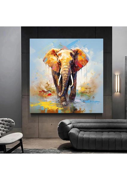 Kaktüs Temalı Çok Renkli Kanvas, Çöl ve Minimalist Tarzda Duvar Sanatı modelleri