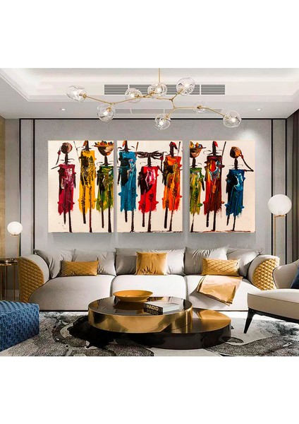 Renkli Afrikalı Kadın Kanvası, Afro-Amerikan Sanat, Modern Sanat Baskısı, Moda Dekoru fiyatları