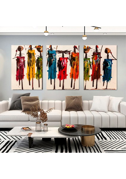 Renkli Afrikalı Kadın Kanvası, Afro-Amerikan Sanat, Modern Sanat Baskısı, Moda Dekoru modelleri