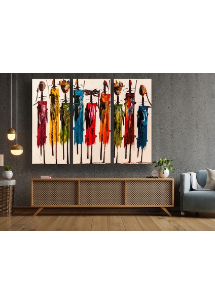 Renkli Afrikalı Kadın Kanvası, Afro-Amerikan Sanat, Modern Sanat Baskısı, Moda Dekoru fırsatları