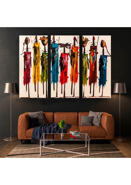 Renkli Afrikalı Kadın Kanvası, Afro-Amerikan Sanat, Modern Sanat Baskısı, Moda Dekoru indirimleri