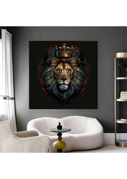 Iskelet Orkestrası Kanvas Tablosu; Davul ve Çalgılarla Sürreal Baskı