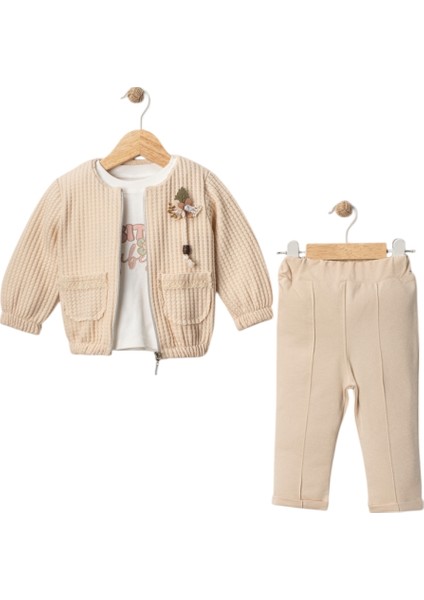 Kopanaki Cepli Üçlü Kız Bebek Takım