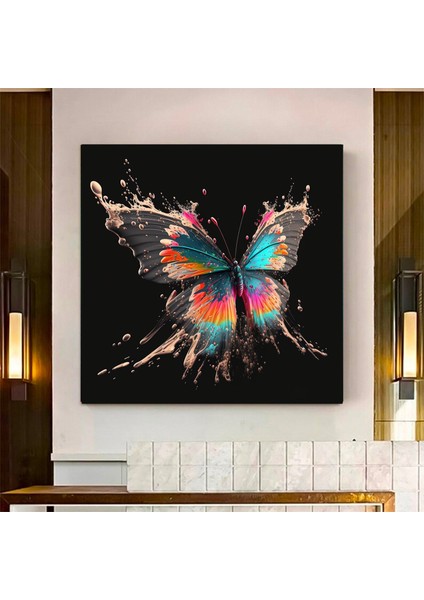 Banksy Tarzı Renkli Zebra Kanvas Tablo – Soyut Hayvan Sanatı