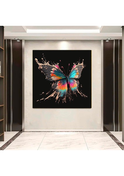 Banksy Tarzı Renkli Zebra Kanvas Tablo – Soyut Hayvan Sanatı fırsatları