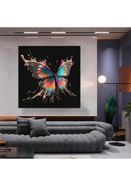 Banksy Tarzı Renkli Zebra Kanvas Tablo – Soyut Hayvan Sanatı indirimleri