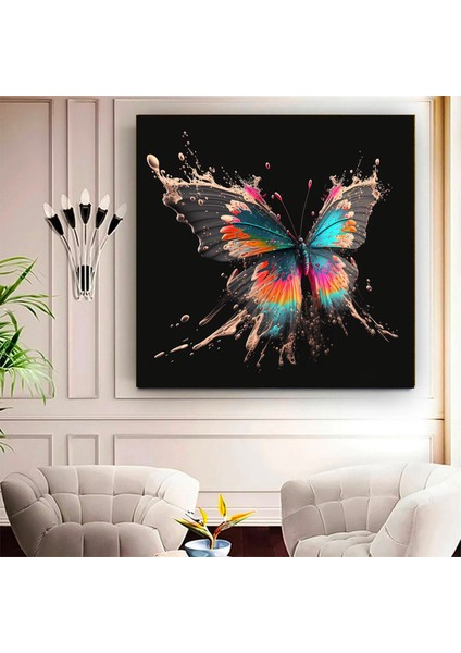 Banksy Tarzı Renkli Zebra Kanvas Tablo – Soyut Hayvan Sanatı