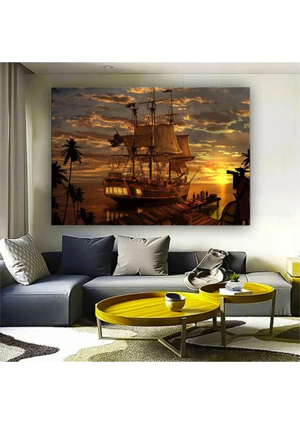 Aurora Borealis Kuzey Işıkları Kanada Ormanı Üzerinde, Kuzey Işıkları Duvar Sanatı