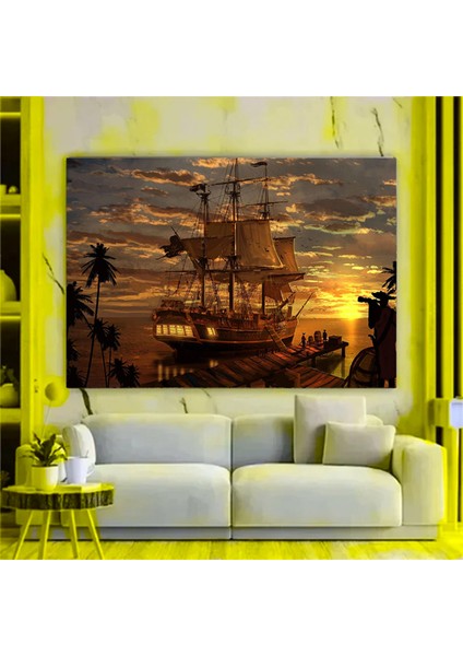 Aurora Borealis Kuzey Işıkları Kanada Ormanı Üzerinde, Kuzey Işıkları Duvar Sanatı modelleri