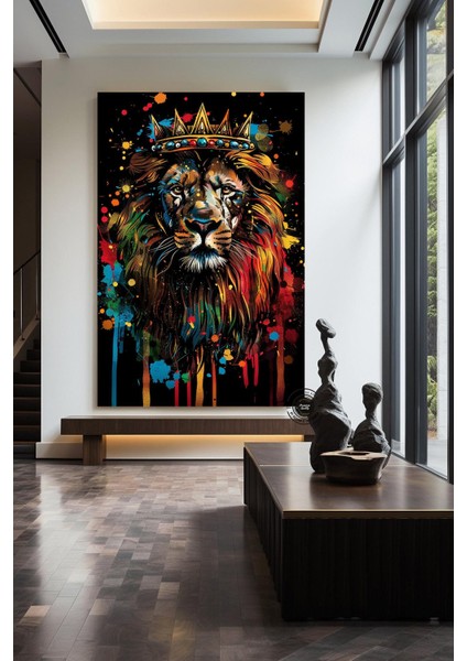 Renkli Ayı Kanvas Baskısı, Graffiti Ayı Duvar Sanatı, Ayı Severler Için Hediye, Ev Dekoru modelleri