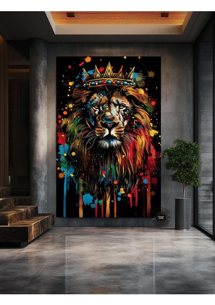 Renkli Ayı Kanvas Baskısı, Graffiti Ayı Duvar Sanatı, Ayı Severler Için Hediye, Ev Dekoru indirimleri