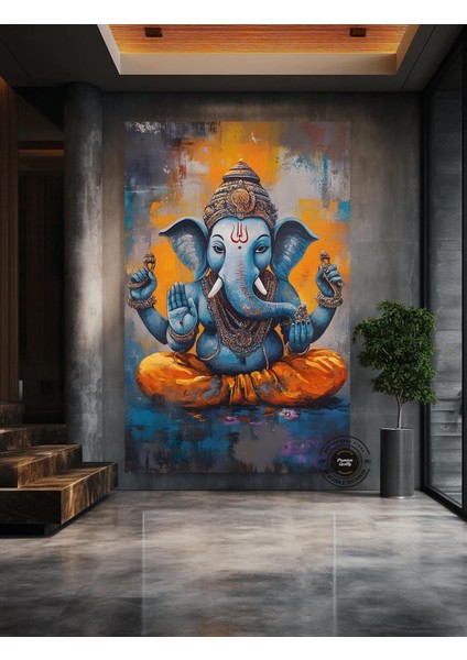 Afrika Kabilesi Afrikalı Çocuk ve Fil Duvar Tablosu, Çocuk Duvar Sanatı Afrika Deseni, Afrika Sanatı fırsatları