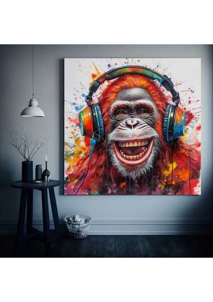 Graffiti Kanvas Baskısı; Büyük Pop Art Duvar Sanatı; Maymun Kanvası; Graffiti Baskı; Pop Art Resim B fiyatları