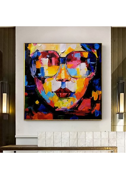 Tutankhamun Soyut Kanvas Baskı; Firavun Teması; Mısır Dekoru; Antik Mısır Sanatı; Dijital Baskı; Ev