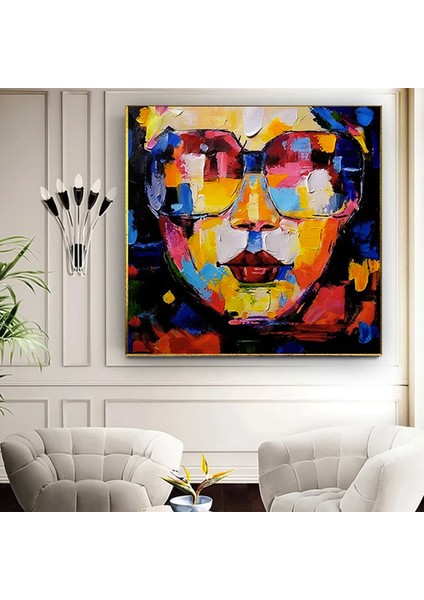 Tutankhamun Soyut Kanvas Baskı; Firavun Teması; Mısır Dekoru; Antik Mısır Sanatı; Dijital Baskı; Ev modelleri