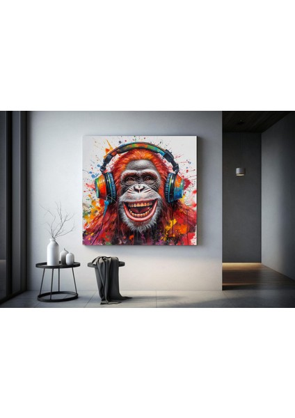 Graffiti Kanvas Baskısı; Büyük Pop Art Duvar Sanatı; Maymun Kanvası; Graffiti Baskı; Pop Art Resim B modelleri