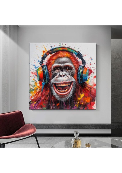 Graffiti Kanvas Baskısı; Büyük Pop Art Duvar Sanatı; Maymun Kanvası; Graffiti Baskı; Pop Art Resim B fırsatları