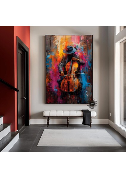 Renkli Panda Kanvas Posteri, Soyut Dekoratif Panda Tablosu fiyatları