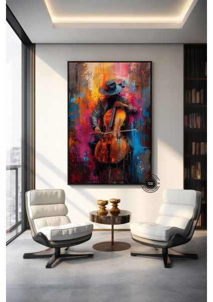 Renkli Panda Kanvas Posteri, Soyut Dekoratif Panda Tablosu modelleri