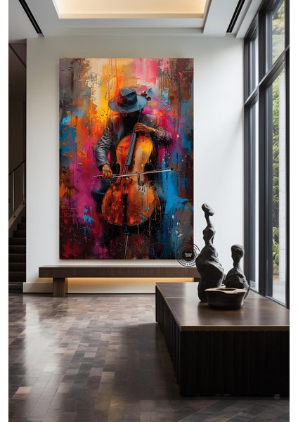 Renkli Panda Kanvas Posteri, Soyut Dekoratif Panda Tablosu fırsatları